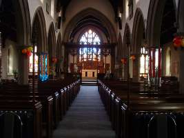 The aisle at Gargrave Church, St Andrews Church Gargrave